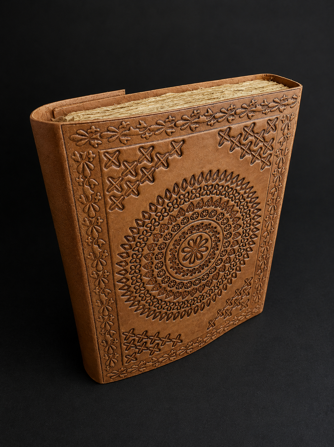 Mandala Leather Journal 8x6