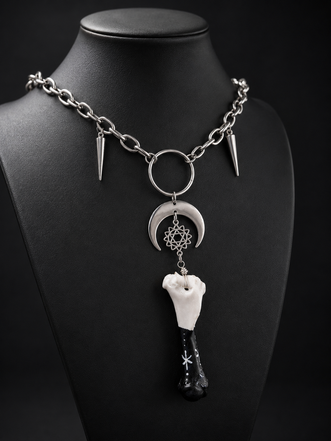 Moonveil Bone Relic Necklace