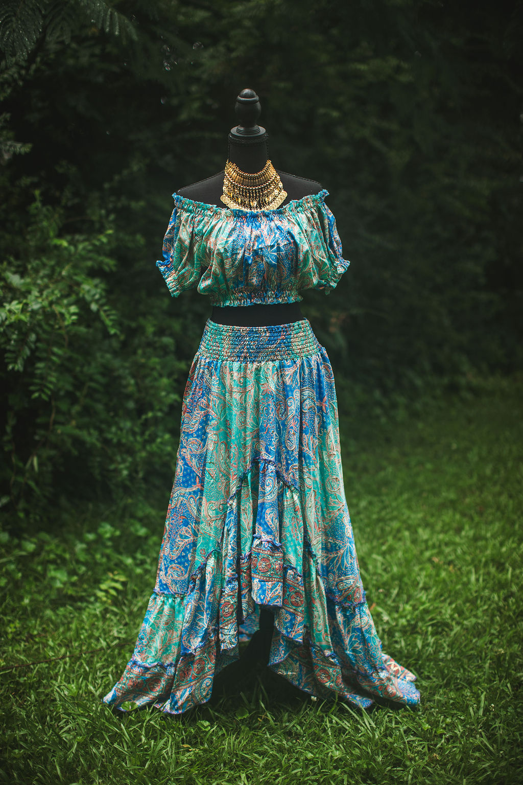 Sea Glass Moon Silk Two-Piece Set