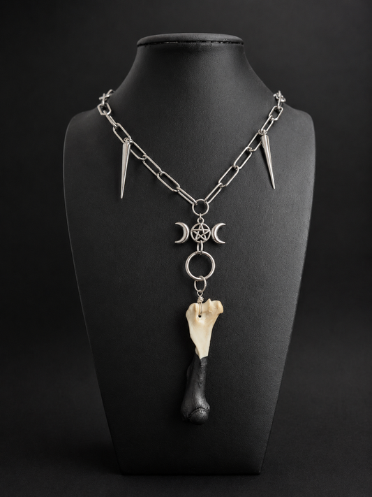 Bone Moon Relic Necklace