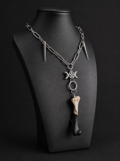 Bone Moon Relic Necklace