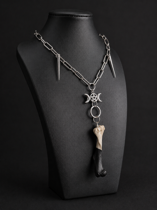 Bone Moon Relic Necklace