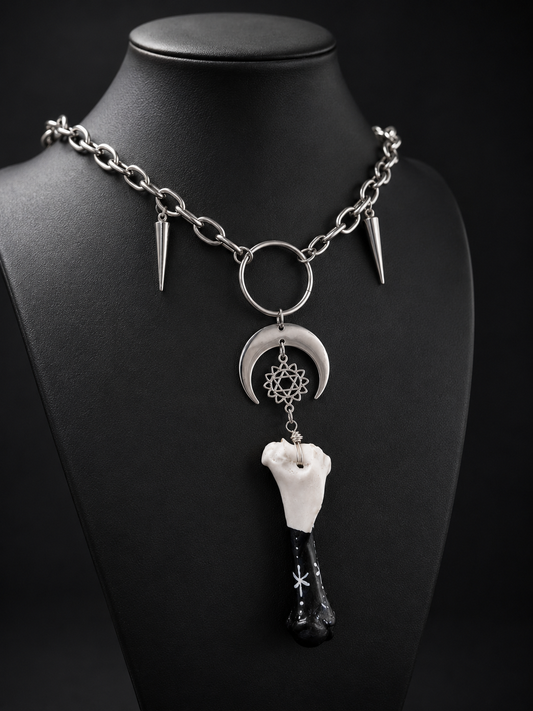 Moonveil Bone Relic Necklace