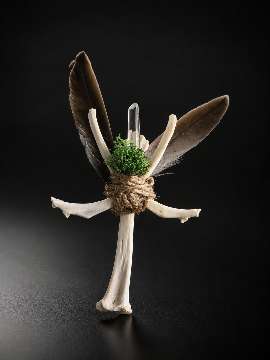 Crow Spirit Bone Talisman