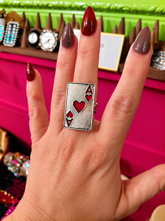Ace of Hearts Statement Ring