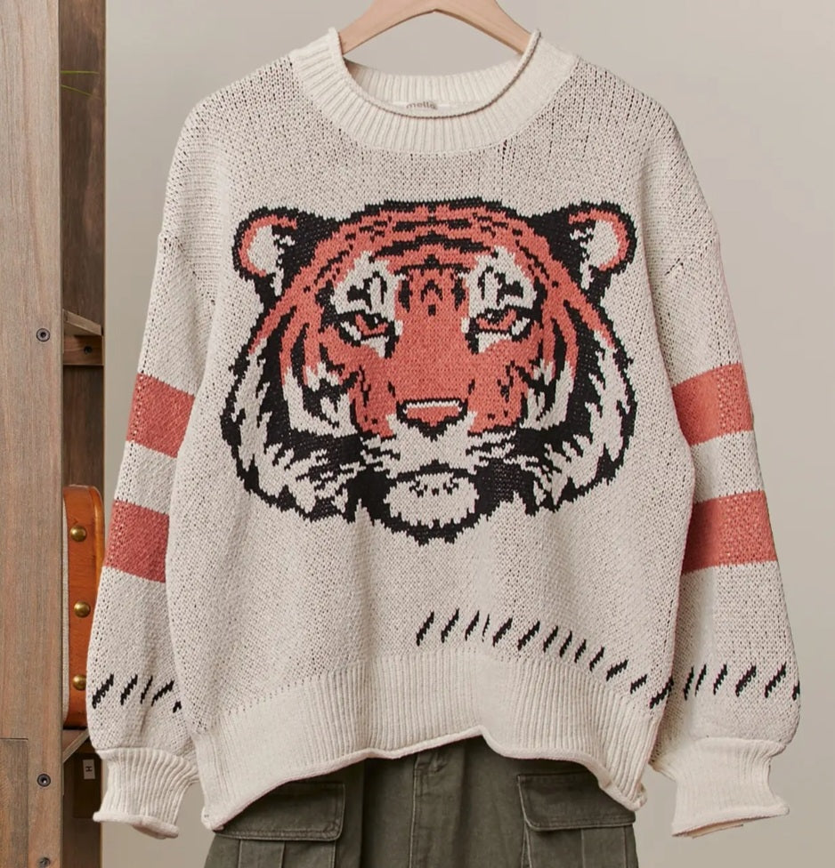 Tiger Face Oversized Sweater