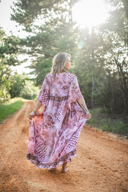 Rosewater Moon Silk Goddess Dress