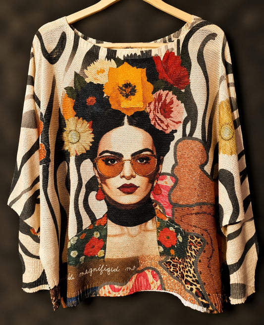 Italian Knit Printed Sweater