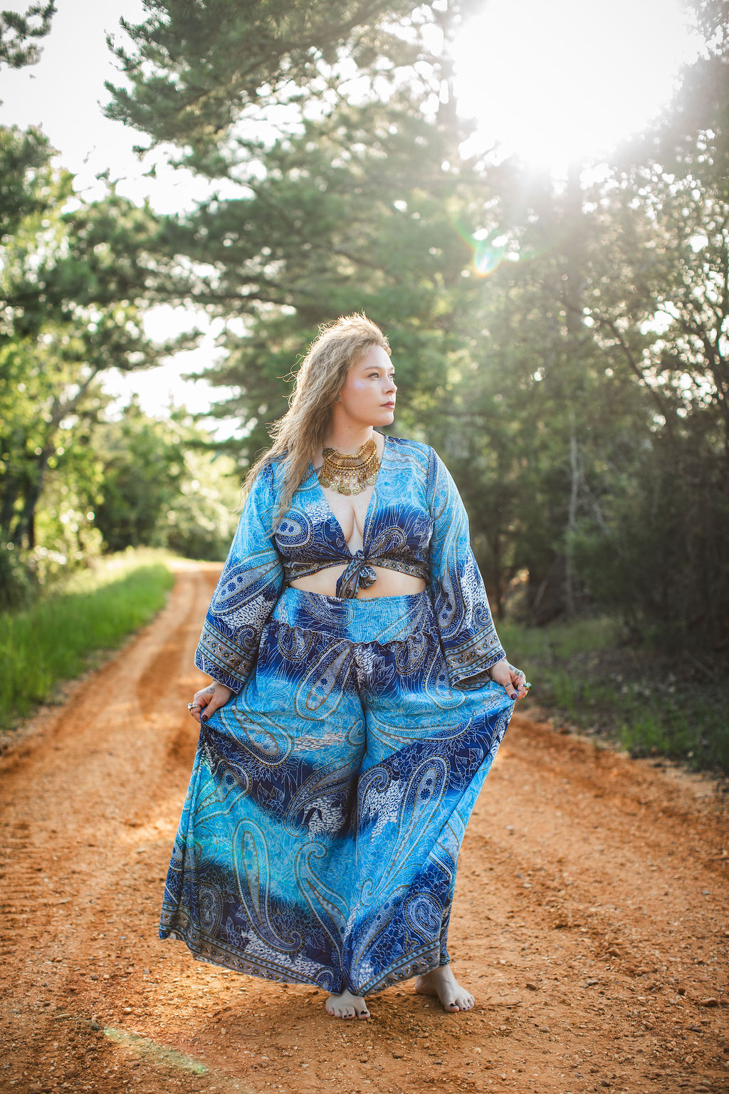 Ocean Oracle Silk Pants Set