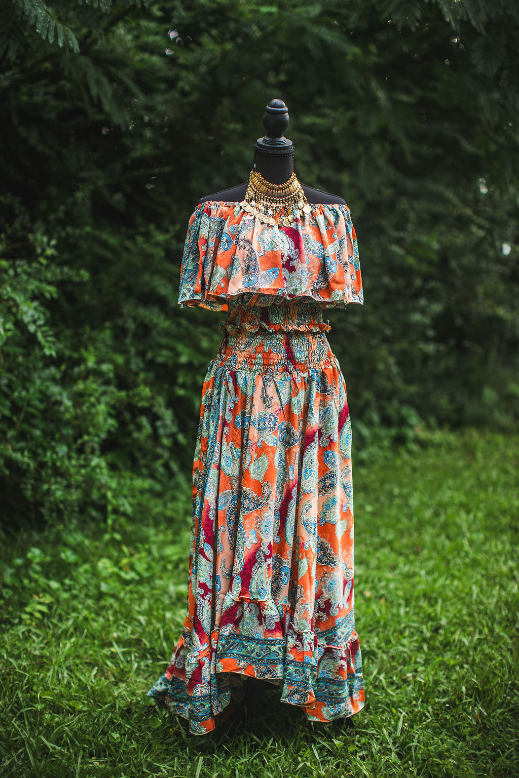 Sunfire Paisley Silk Two-Piece Set