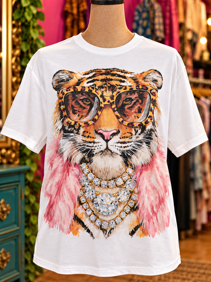 Bedazzled Tiger Tee