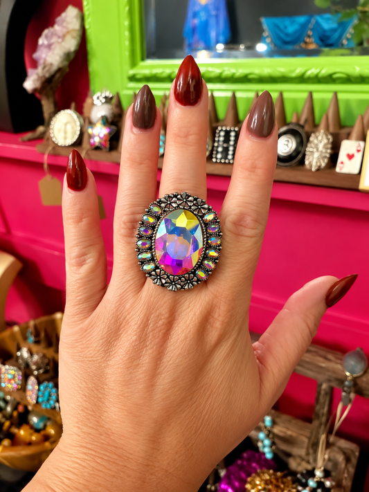 Rhinestone Cowgirl Statement Ring