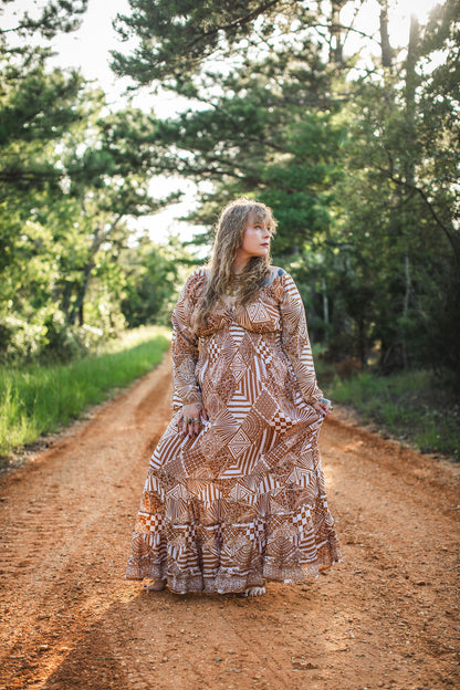 Desert Oracle Silk Maxi Dress