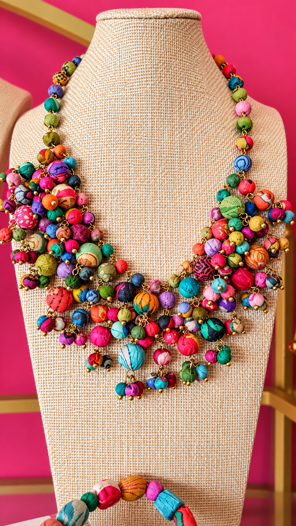 Kantha Beaded Collar Necklace