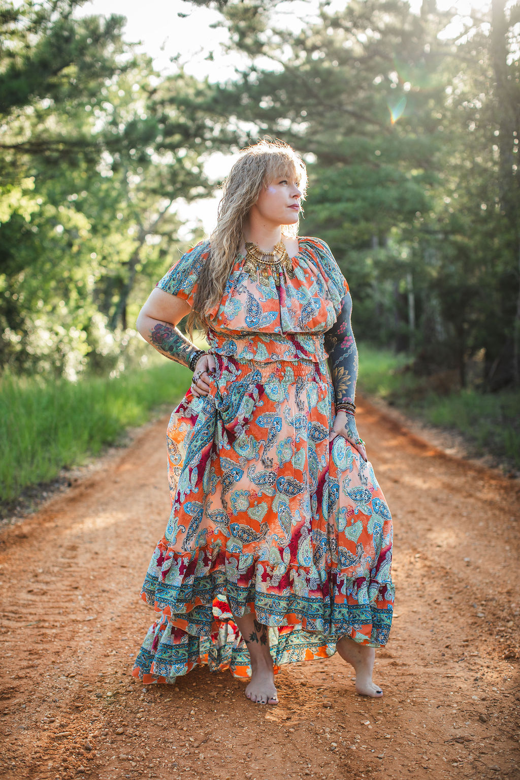 Sunfire Paisley Silk Two-Piece Set