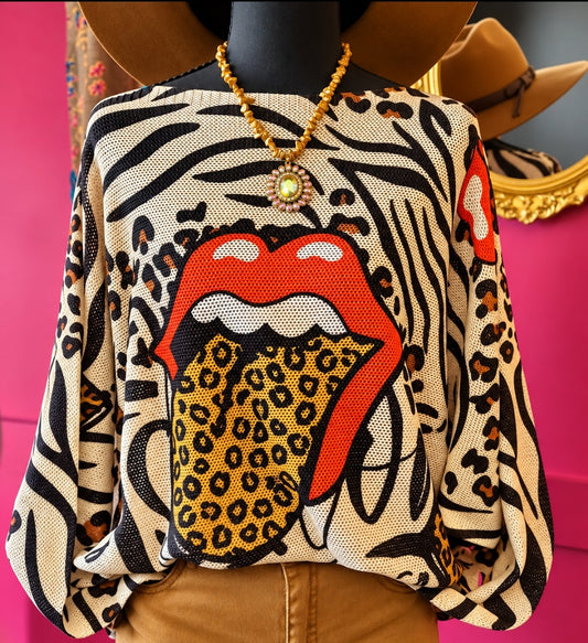 Italian Knit Printed Sweater