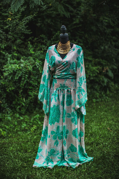 Seafoam Goddess Silk Pant Set