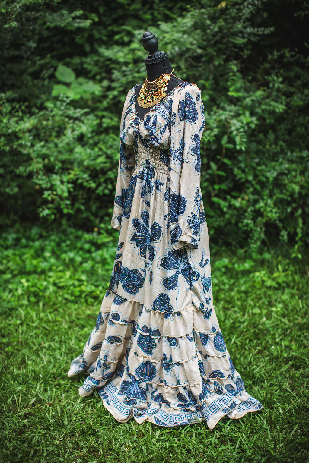 Moonflower Reverie Silk Maxi Dress