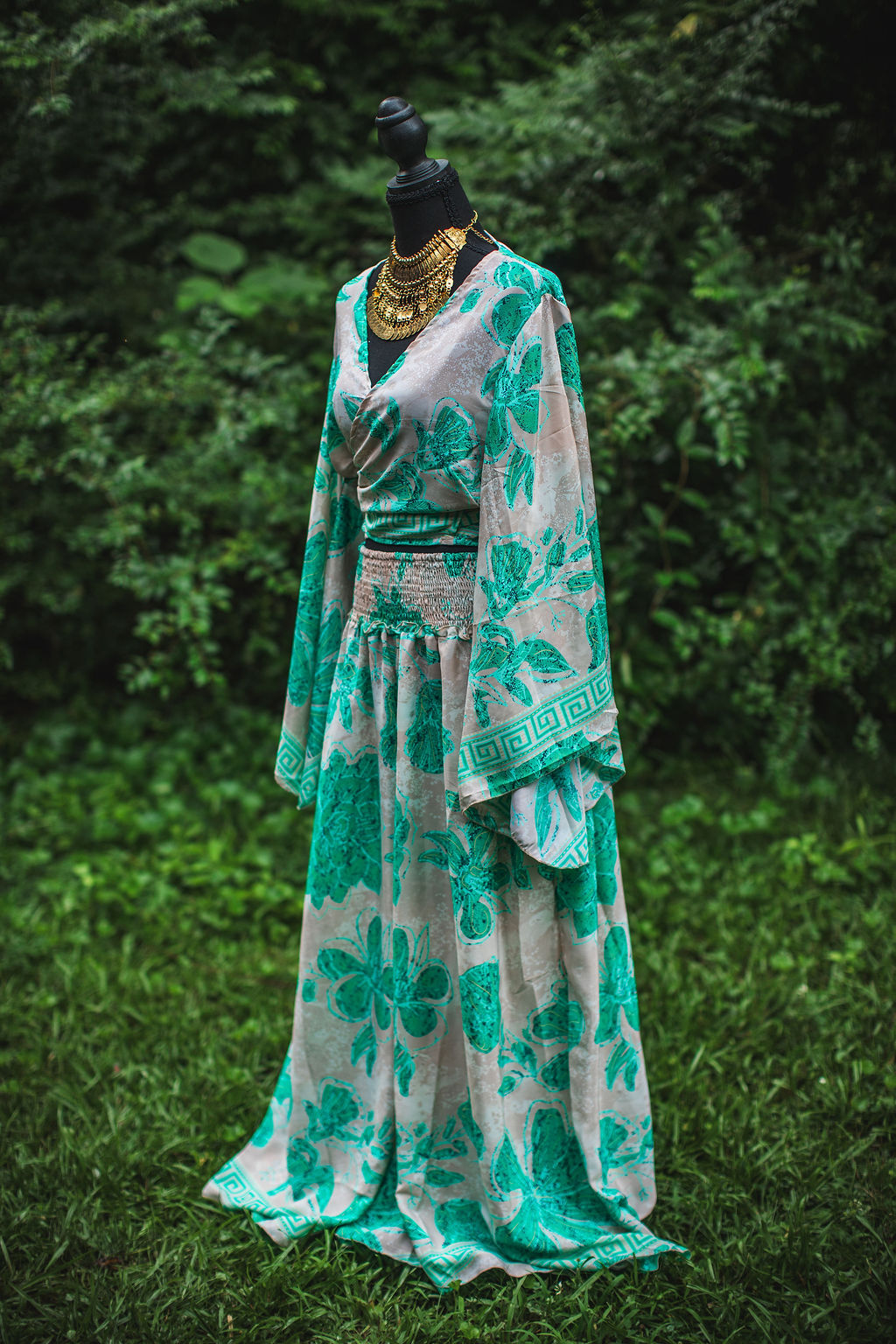 Seafoam Goddess Silk Pant Set