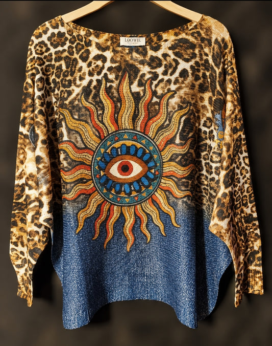 Italian Knit Printed Sweater